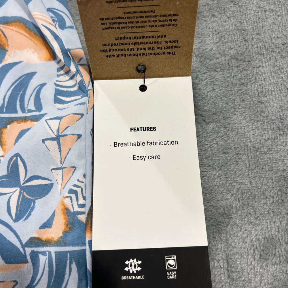 Dakine Mens Blue Shark Fin Wave Print Short Sleeve Button Up Shirt Large NWT - Picture 4 of 8